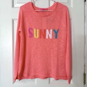 New Lilly Pulitzer Womens Danette Sweater S Papaya Punch Sunny  $138 NWT